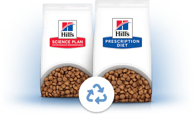 science plan and prescription diet dry pet food bags